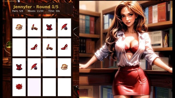 Strip Memory: Milfy Librarians screenshot 4