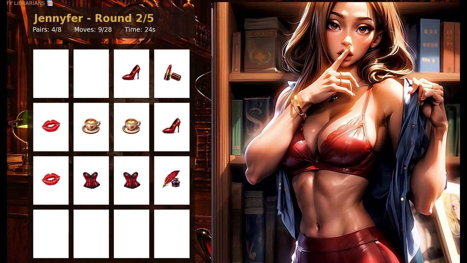 Strip Memory: Milfy Librarians screenshot #6