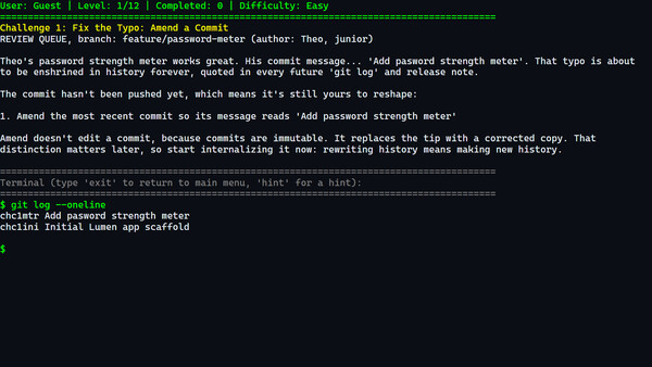 git gud - Clean History Craftsman screenshot 3