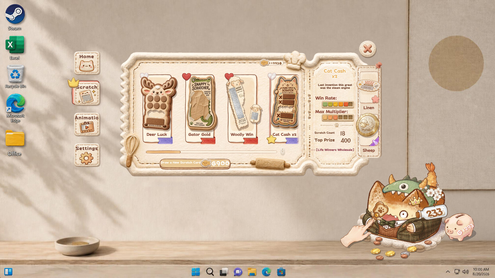 Toast Cat: Scratch & Win screenshot #2