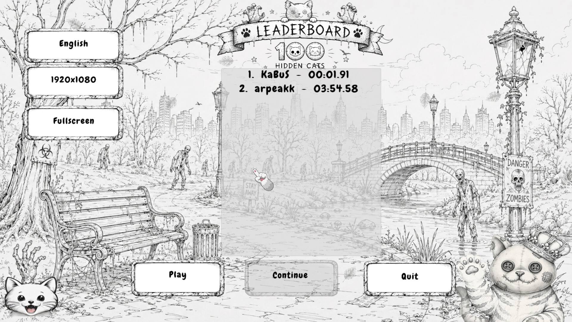 Zombie Mystery: 100 Hidden Cats screenshot #4