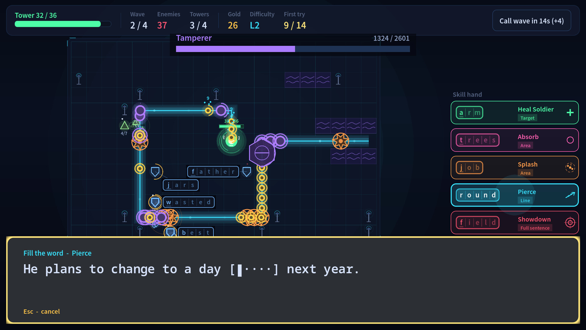 Listening Post: Typing Tower Defense screenshot 5