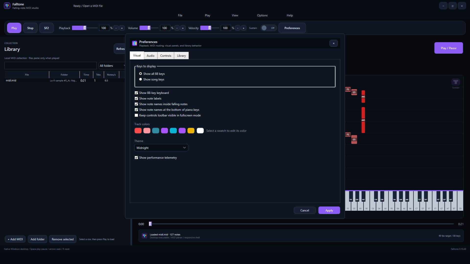Falltone screenshot