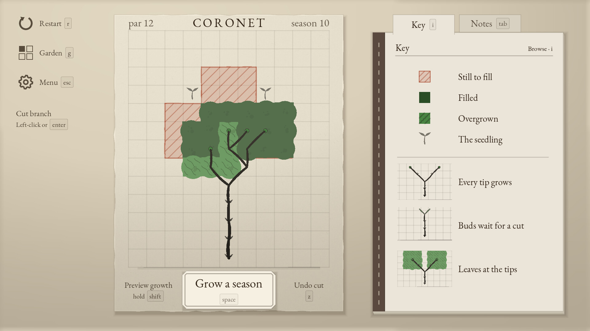 Topiary: A Pruning Puzzle