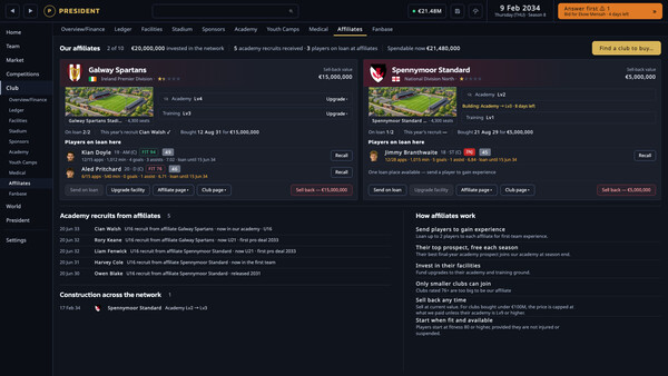 President FC: Football Club Owner screenshot 7