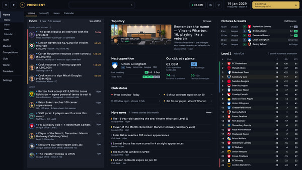 President FC: Football Club Owner screenshot 1