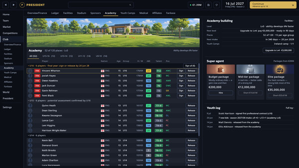 President FC: Football Club Owner screenshot 4