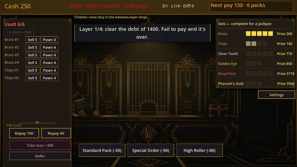 PAY THE HOUSE: 카드팩과 빚 스크린샷 4