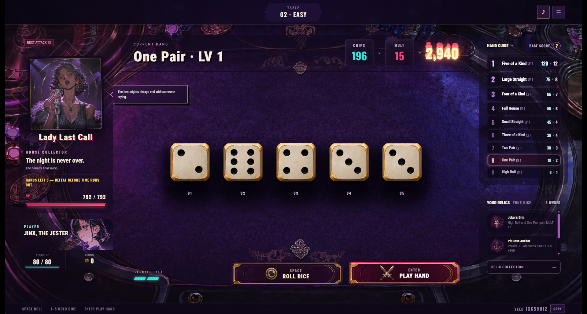 Dice After Dark screenshot #1