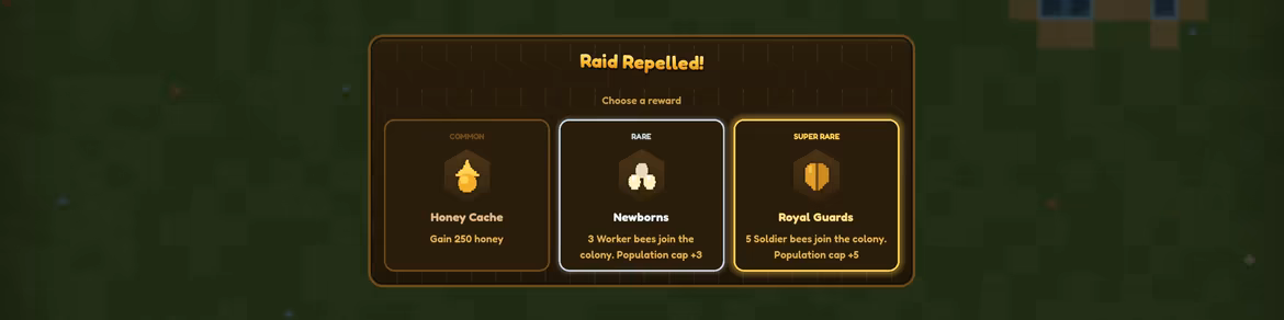 A string of 10, 1 second shots of different reward popups.