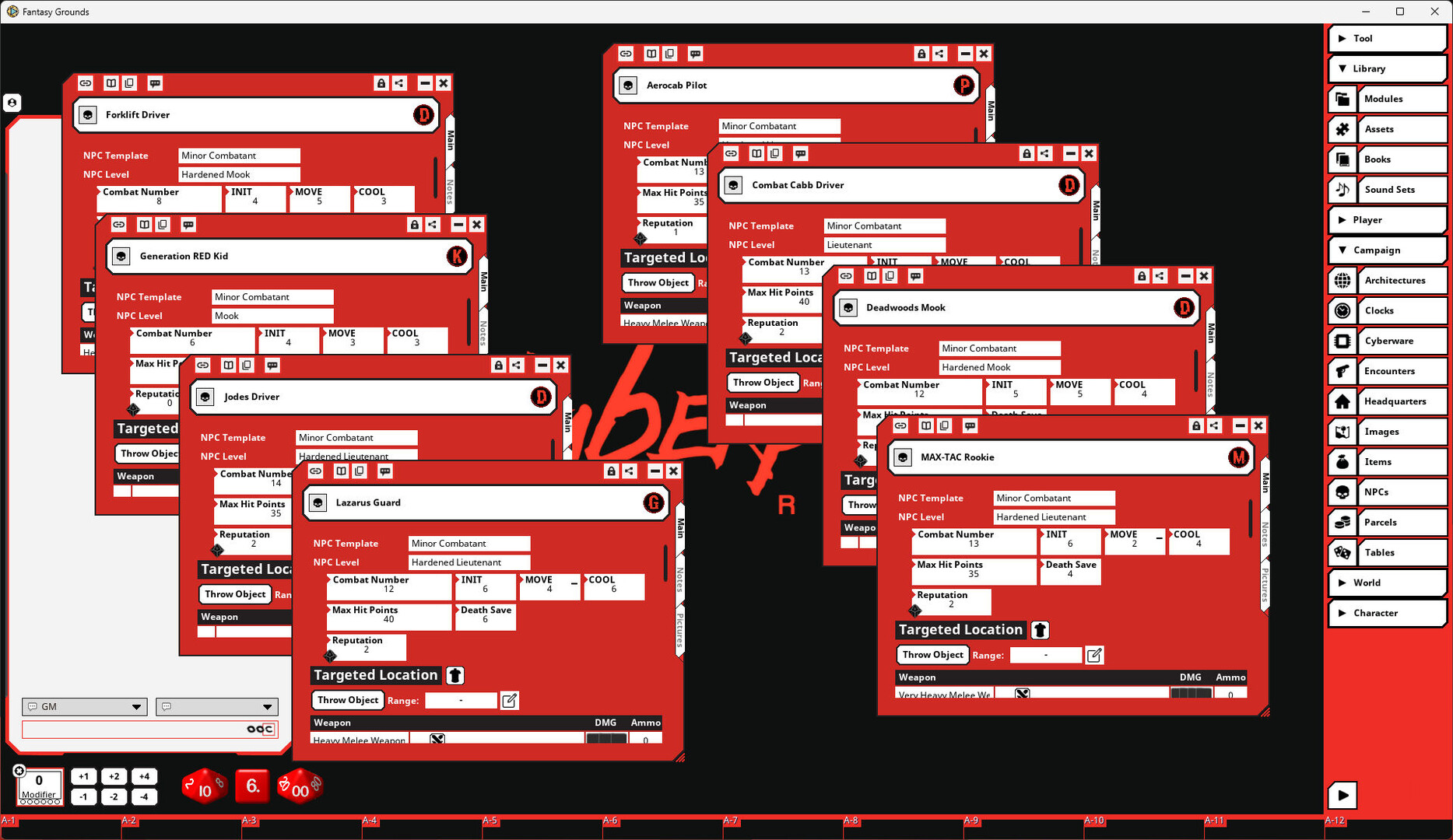 Fantasy Grounds - Cyberpunk RED - Night City 2045のスクリーンショット 1