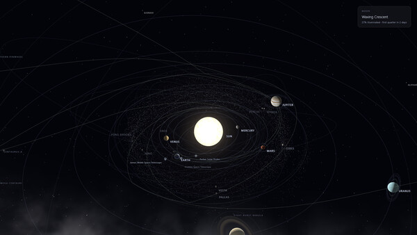 Orrery: Live Solar System Wallpaper screenshot 1