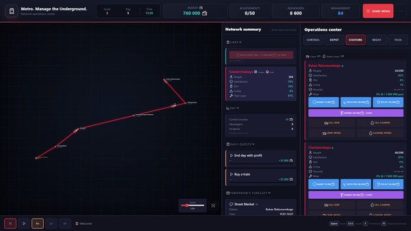 Metro. Manage the Underground — 2