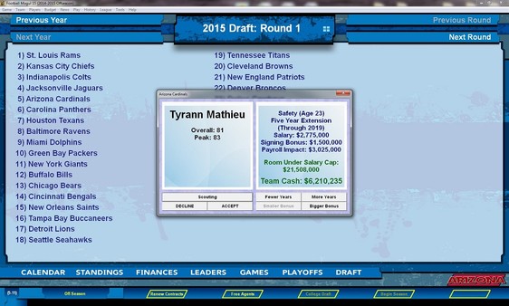 Screenshot z Football Mogul 15