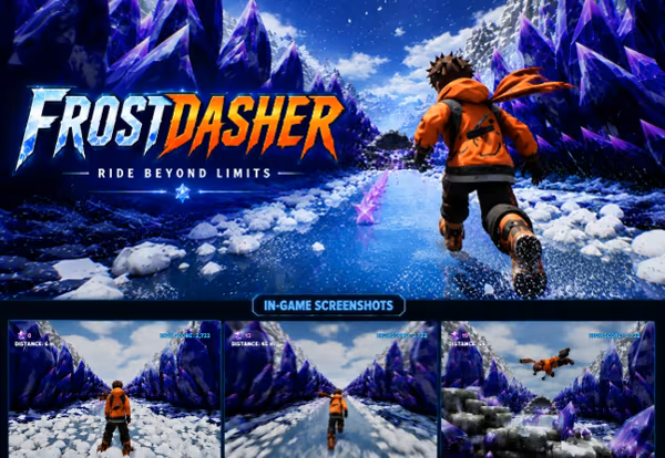 Иллюстрация из описания игры Frost Dasher