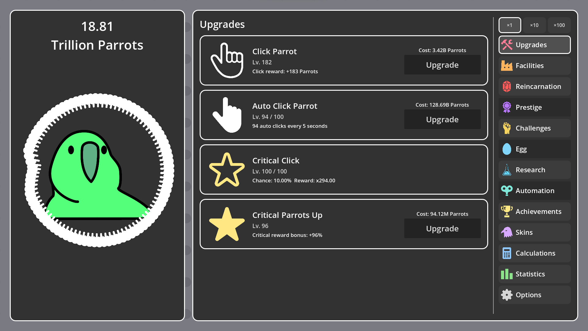 PARROT CLICKER screenshot 1