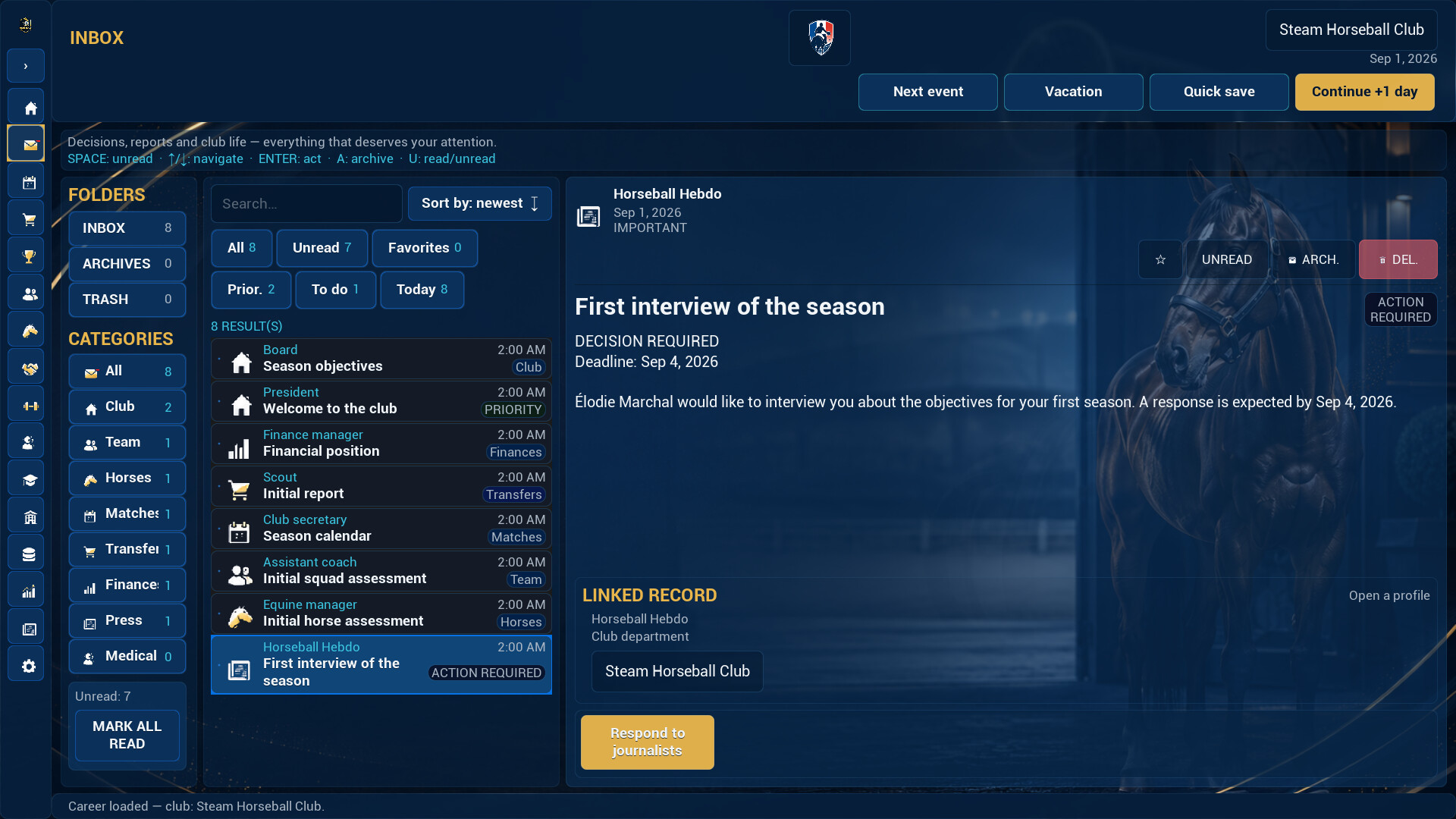 Horseball Manager screenshot 3