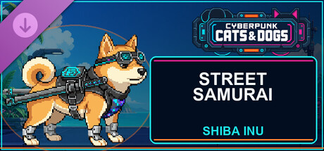 Cyberpunk Cats & Dogs - Street Samurai (Shiba Inu) Banner