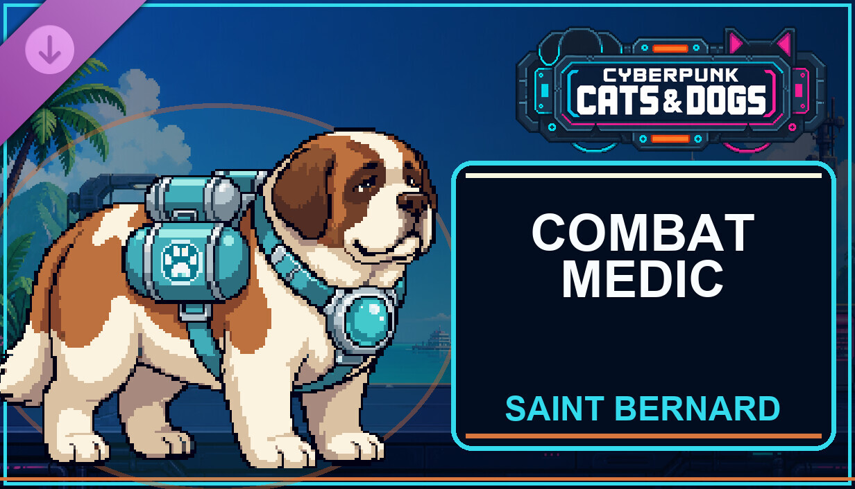 Cyberpunk Cats & Dogs - Combat Medic (Saint Bernard) cover art