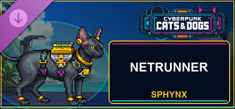 Cyberpunk Cats & Dogs - Netrunner (Sphynx)の作品画像