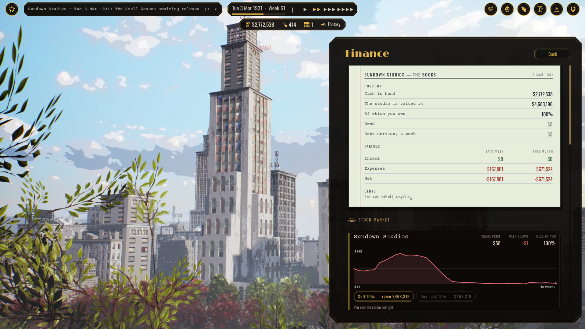Backlot: Hollywood Studio Tycoon screenshot #9