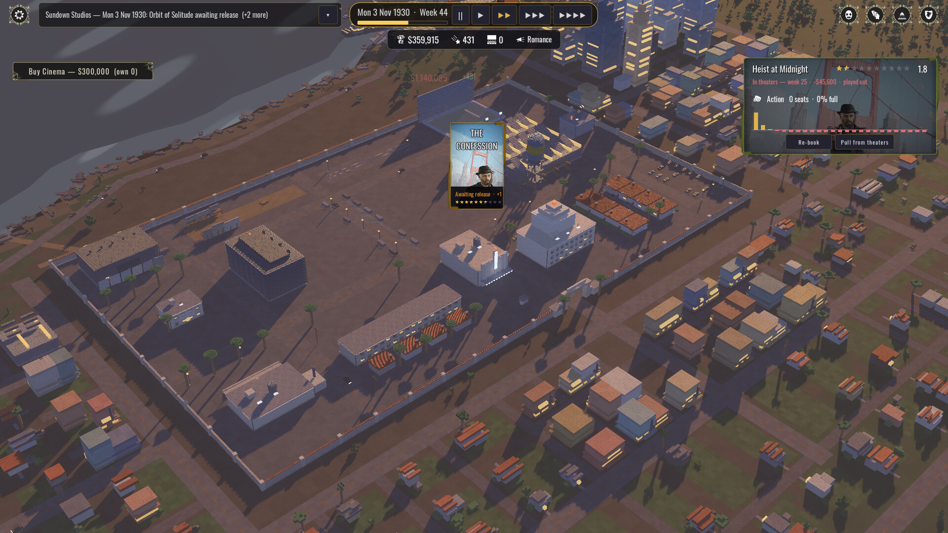 Backlot: Hollywood Studio Tycoon screenshot 6