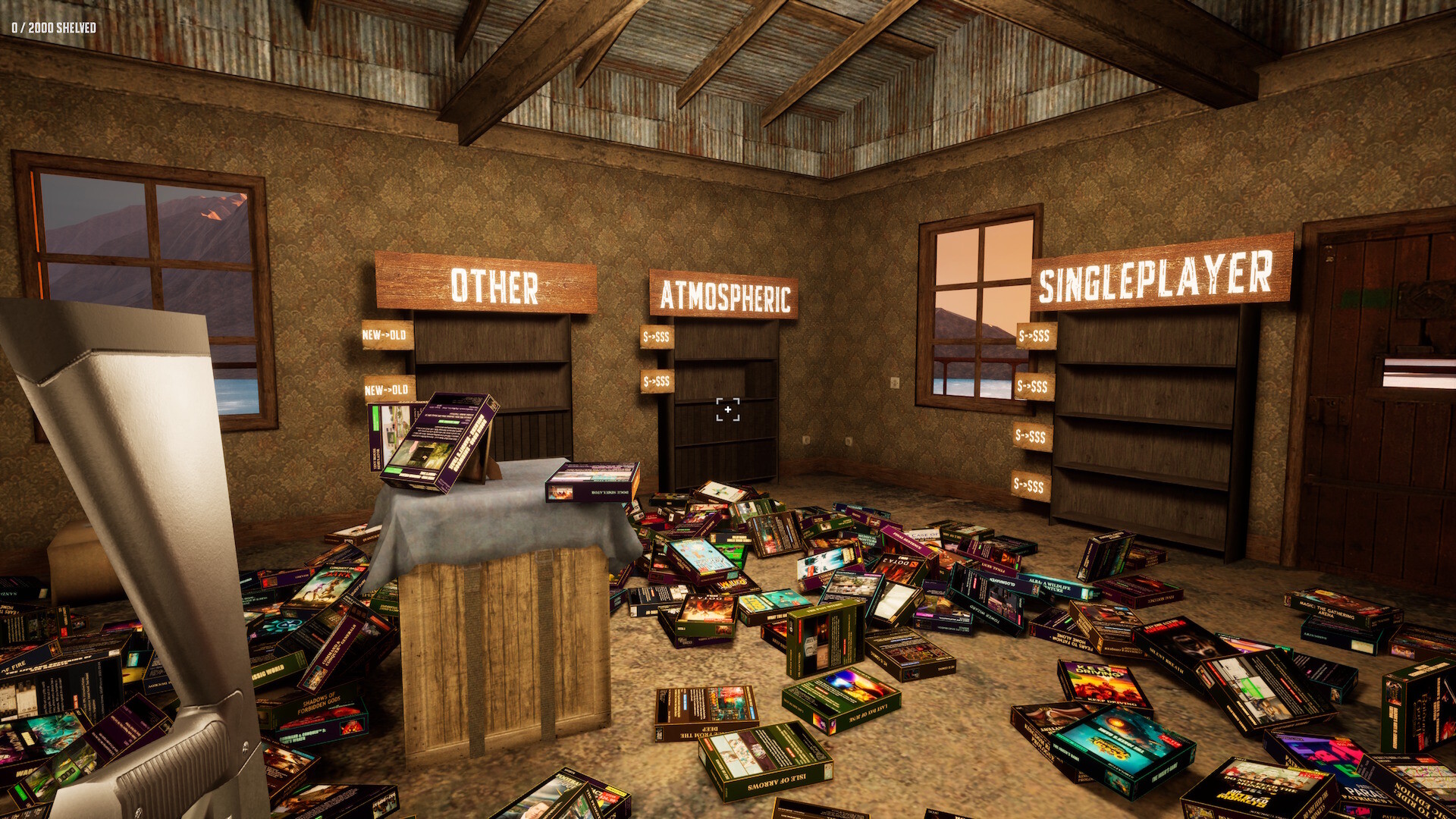 Game Shelver 99: I must organize my Steam Library and defend it against pirates with a shotgun screenshot 3