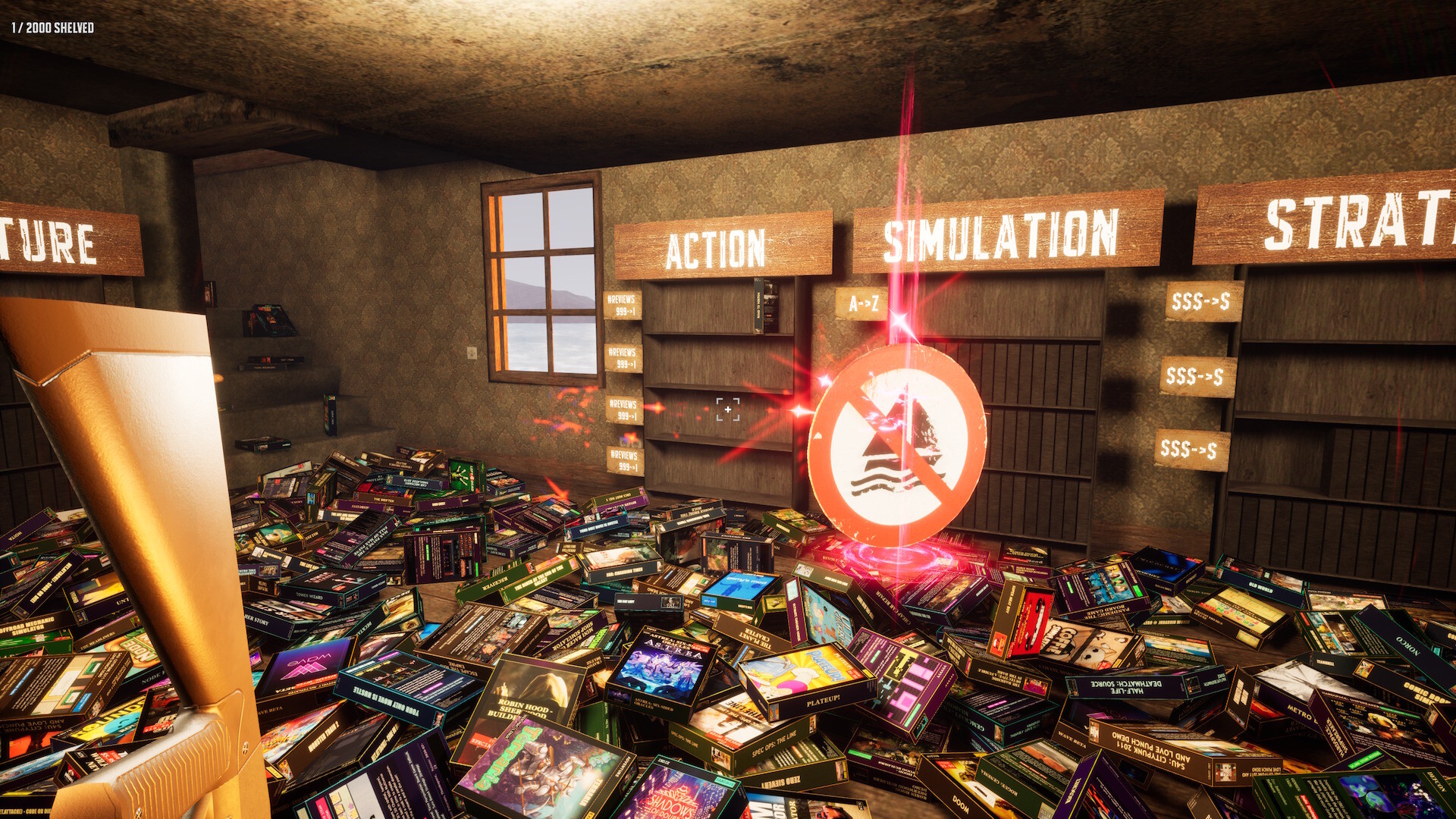 Game Shelver 99: I must organize my Steam Library and defend it against pirates with a shotgun screenshot 10