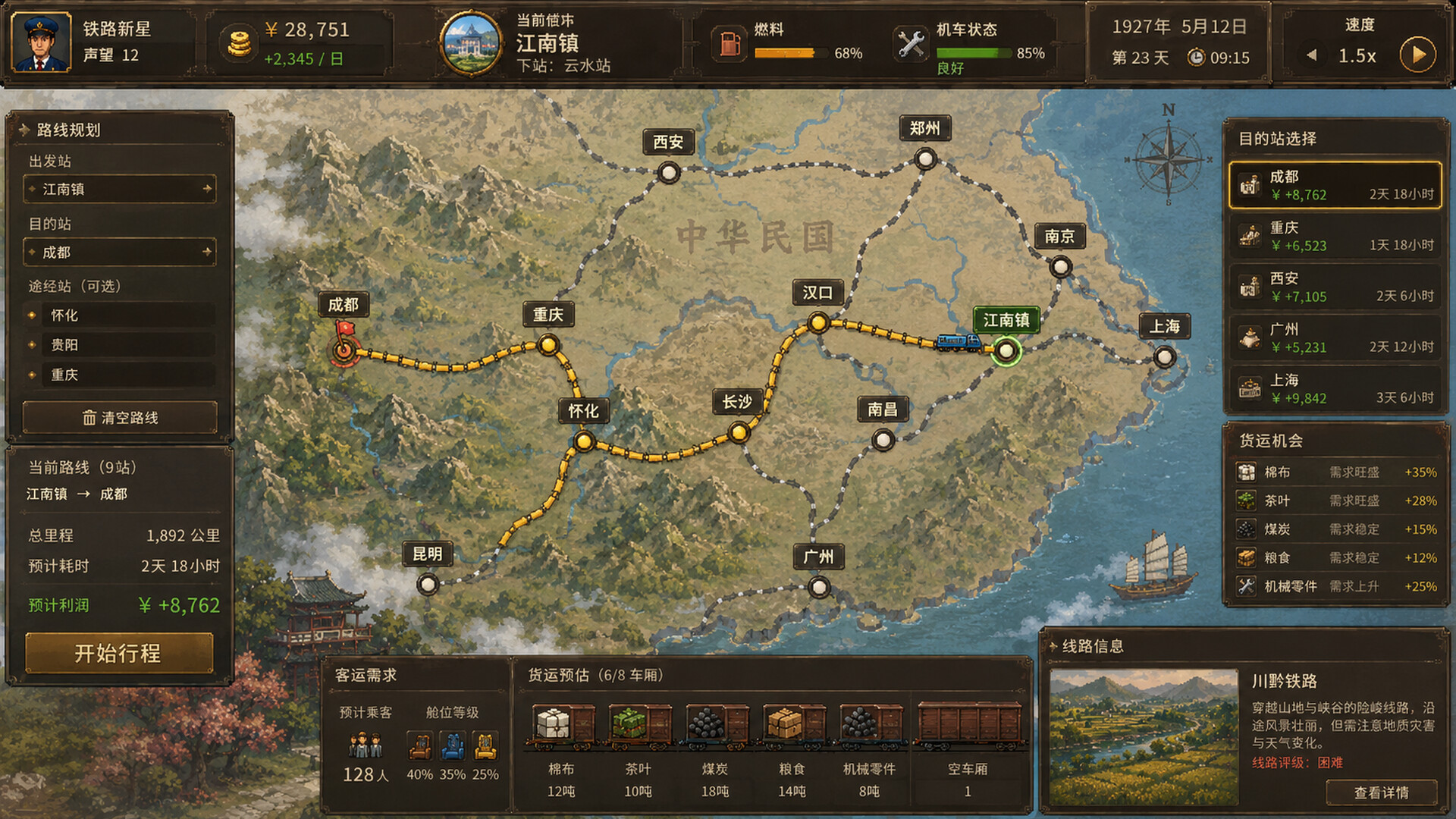 Thousand Miles by Rail screenshot #5