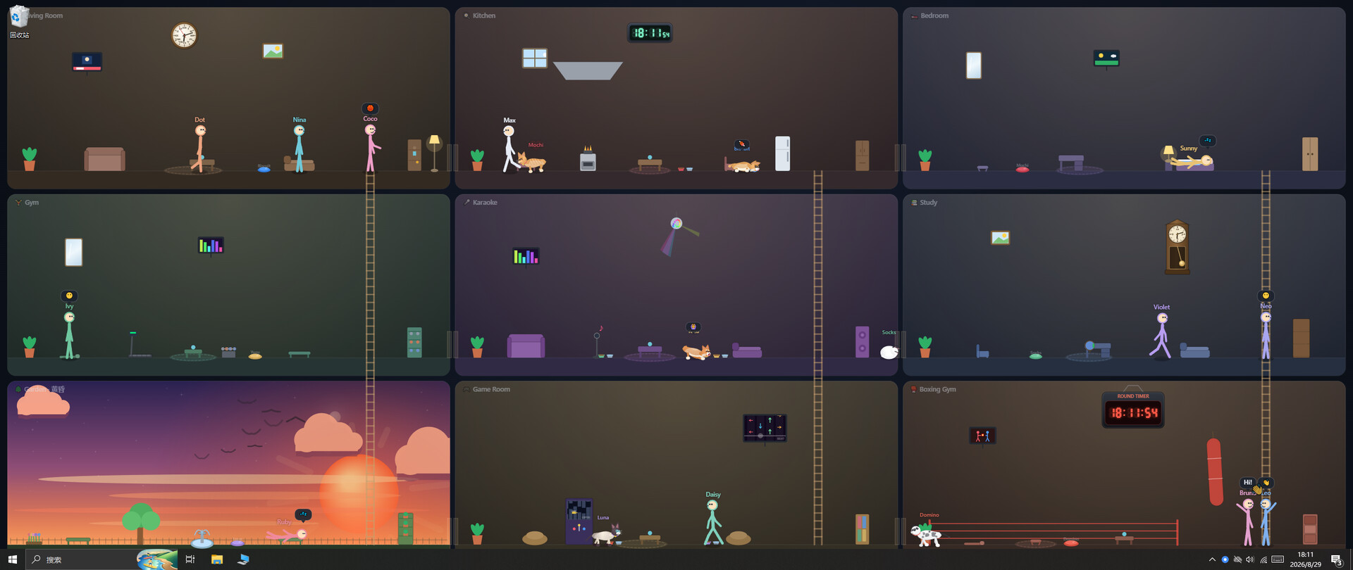 Stickman Town desktop wallpaper screenshot 6