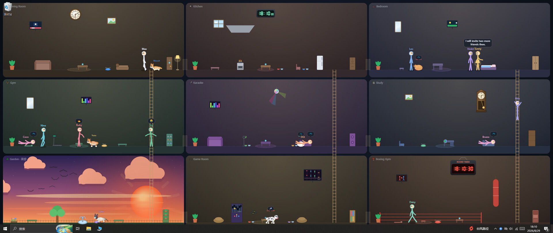 Stickman Town desktop wallpaper screenshot 2