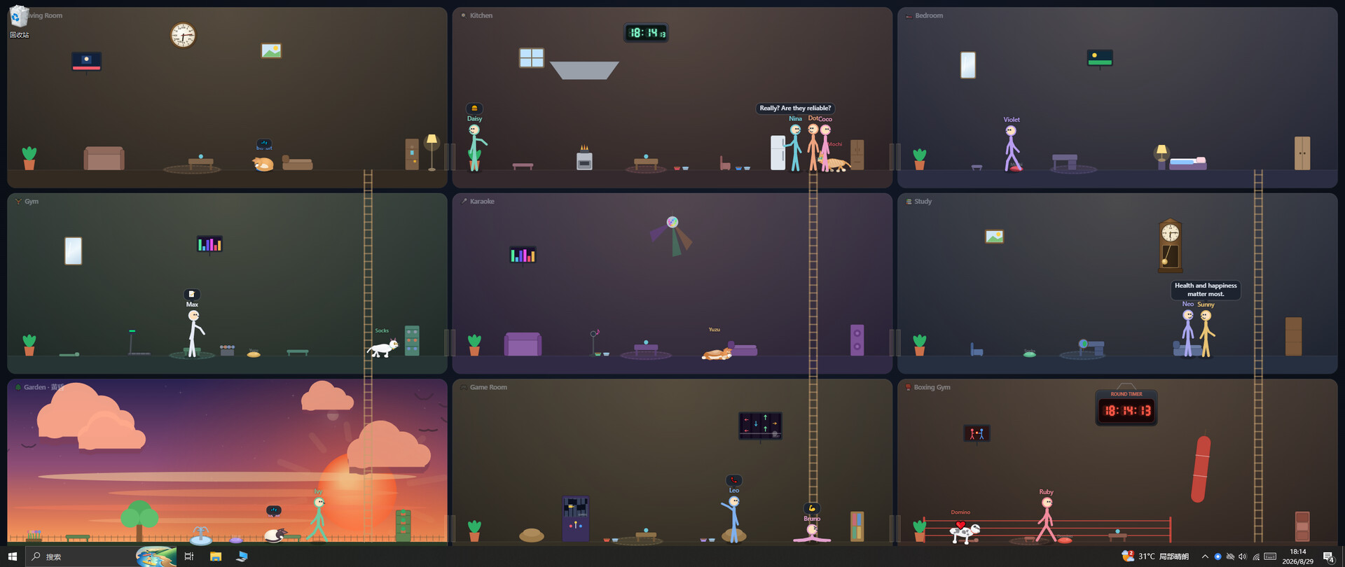 Stickman Town desktop wallpaper screenshot 4