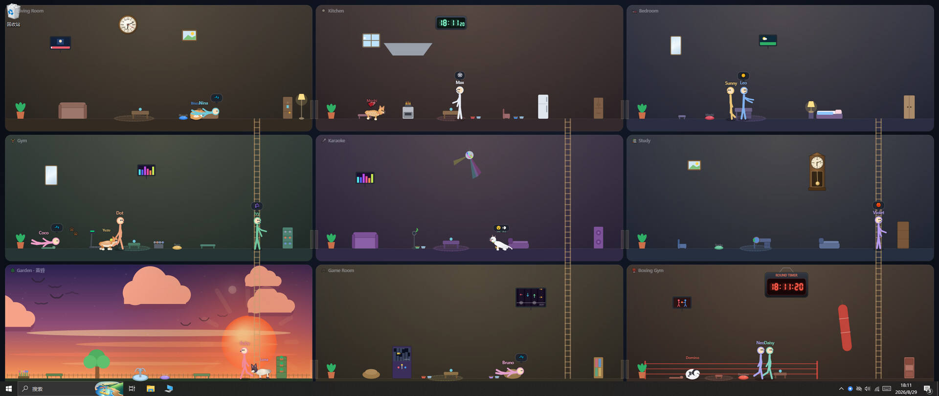 Stickman Town desktop wallpaper screenshot 1