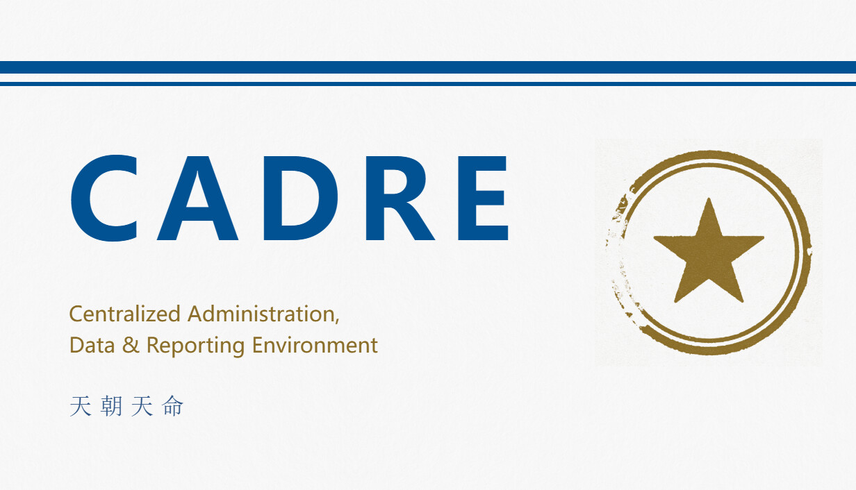 CADRE: Centralized Administration, Data & Reporting Environment cover art
