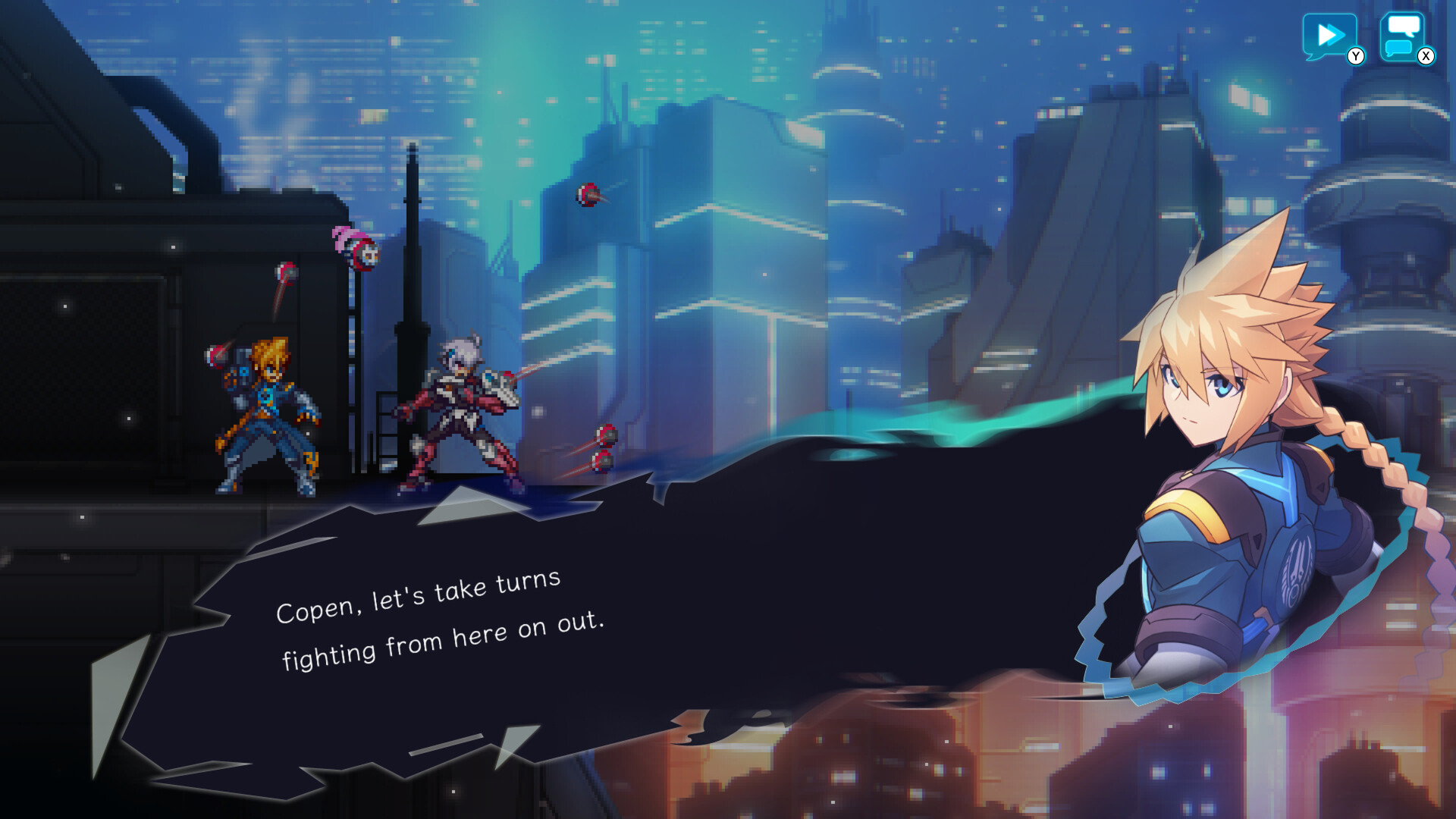 Azure Striker Gunvolt Trilogy Enhanced - Additional mode "Azure Striker Gunvolt GX" screenshot