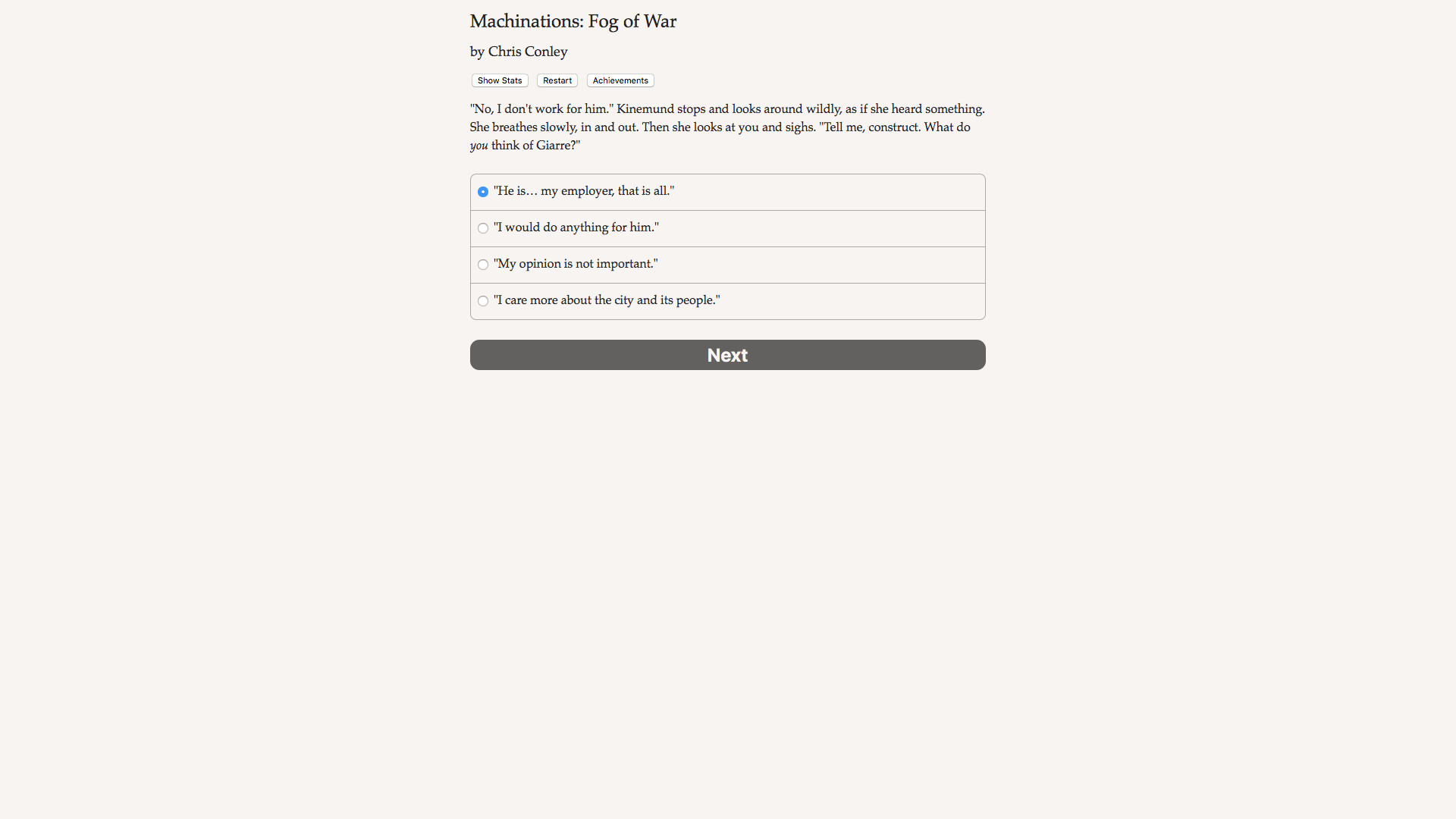 Machinations: Fog of War