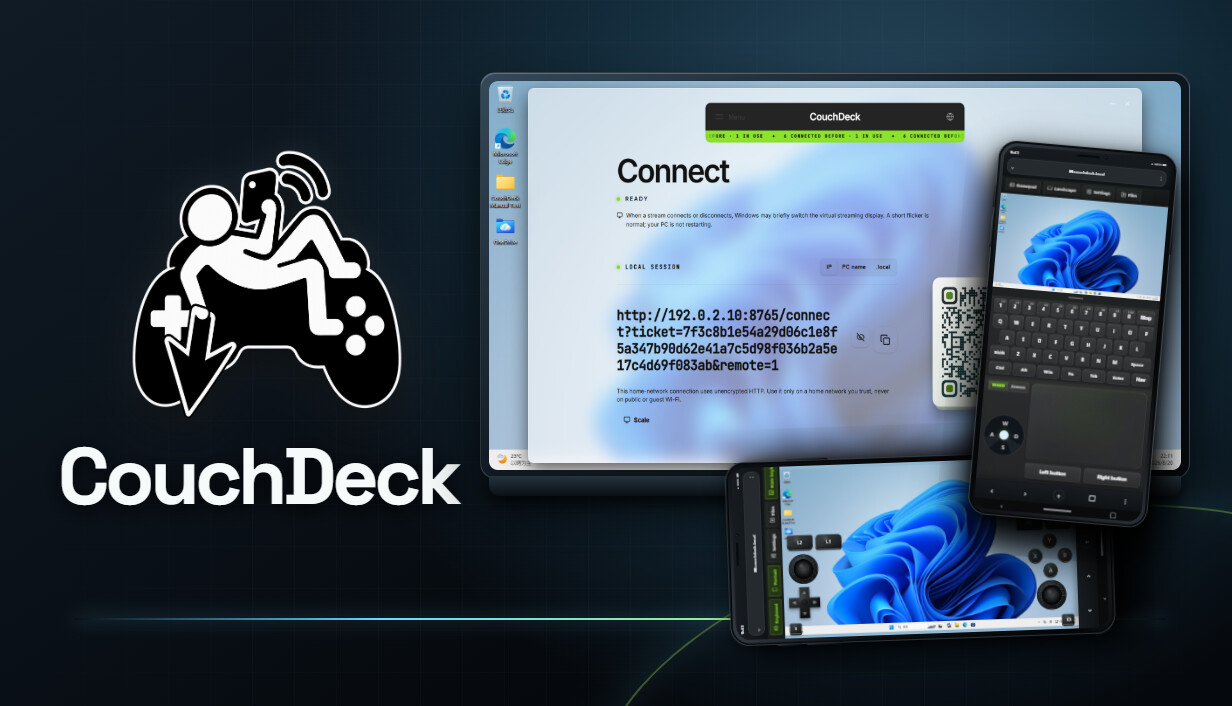 CouchDeck: Remote Control & Virtual Gamepad cover art
