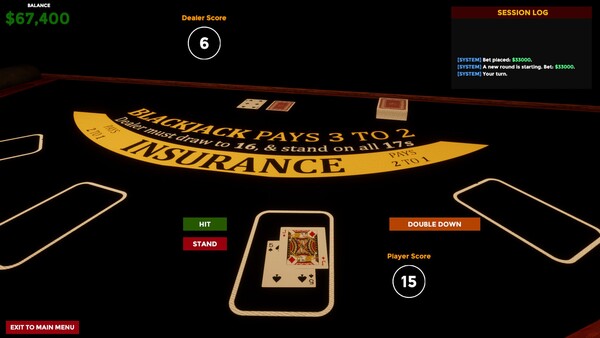 Blackjack Simulator 2027 스크린샷 1
