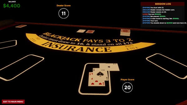 Blackjack Simulator 2027 screenshot 2