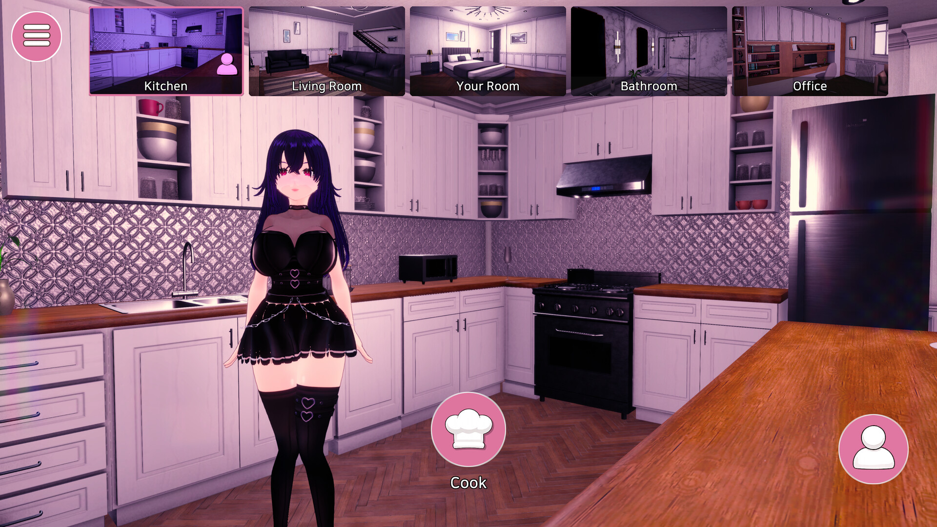 My Goth Roommate gameplay screenshot 2