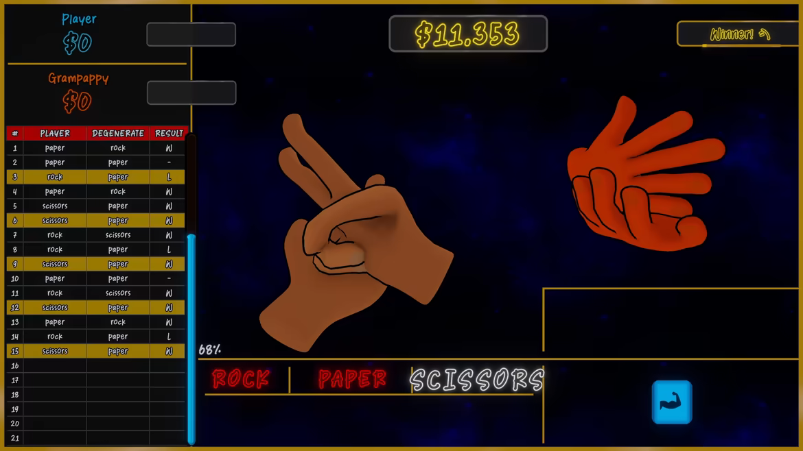 Rock Wager Scissors video 1