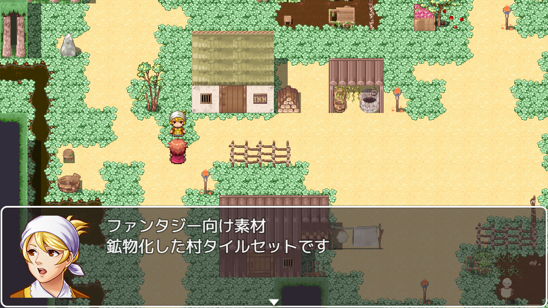 RPG Maker MZ - Fantasy crystallized village Tileset Featured Screenshot #1