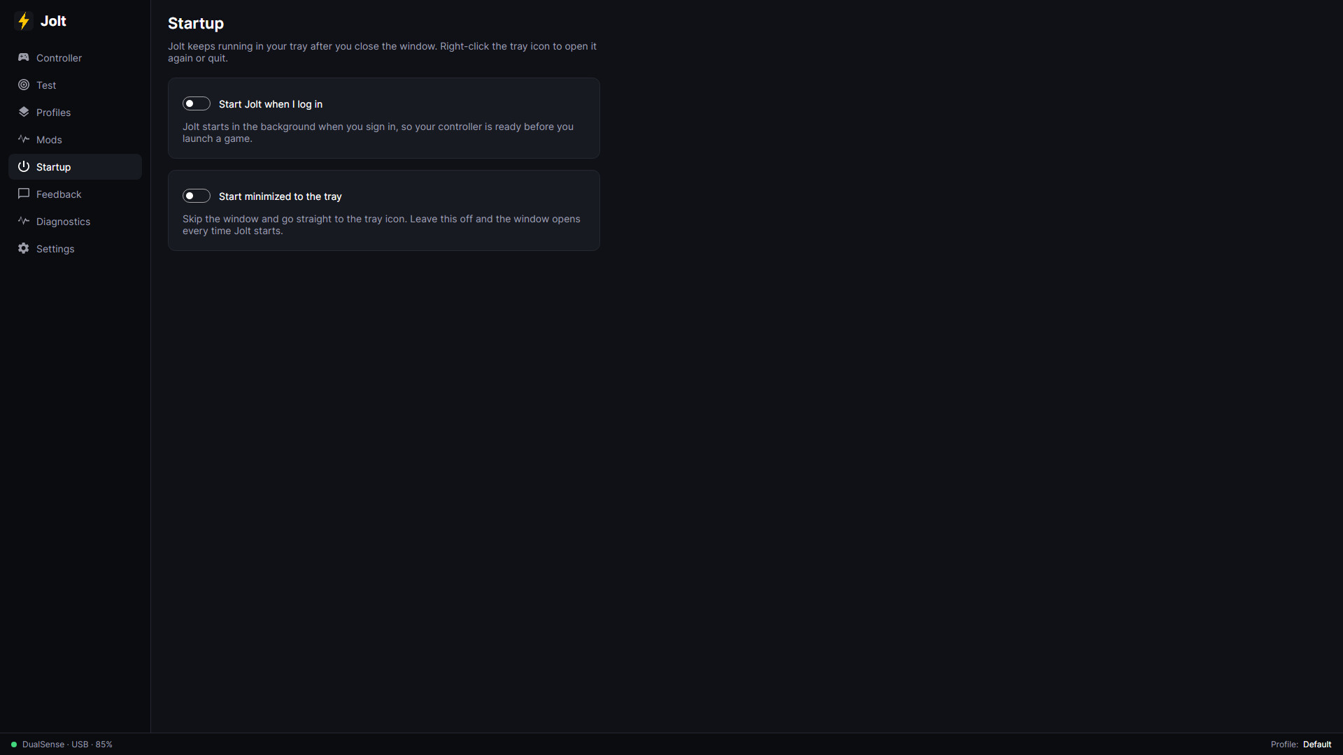 Jolt — DualSense Adaptive Triggers, Haptics & Gyro screenshot 7