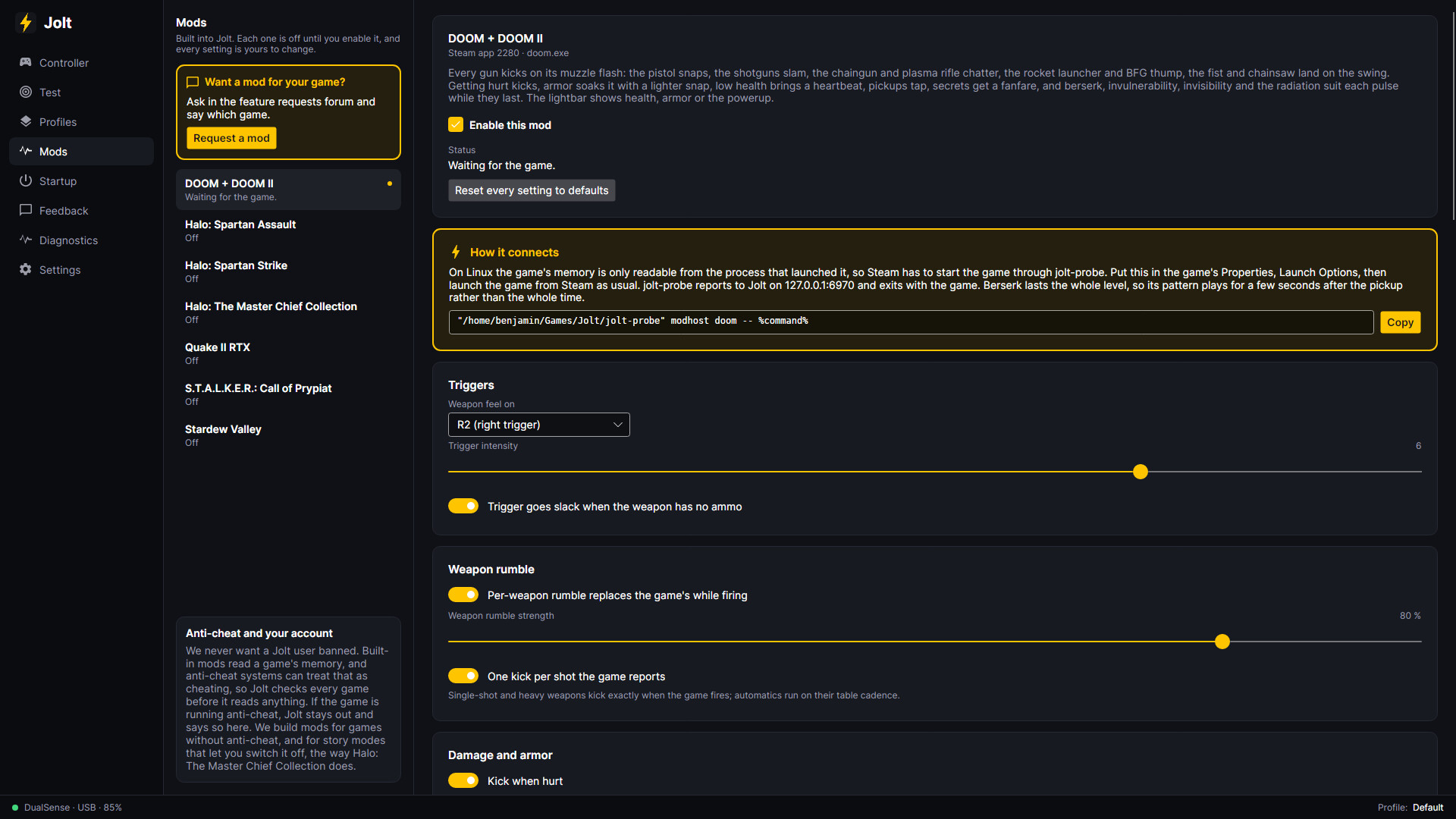 Jolt — DualSense Adaptive Triggers, Haptics & Gyro screenshot 5