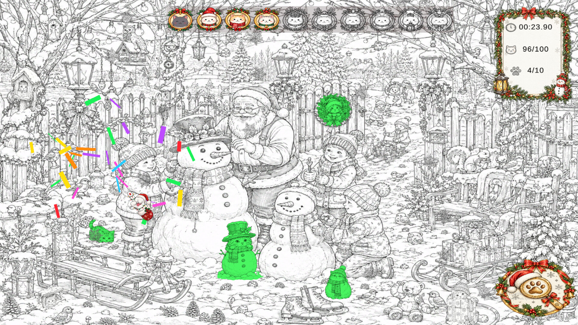 Christmas Mystery: 100 Hidden Cats screenshot #2
