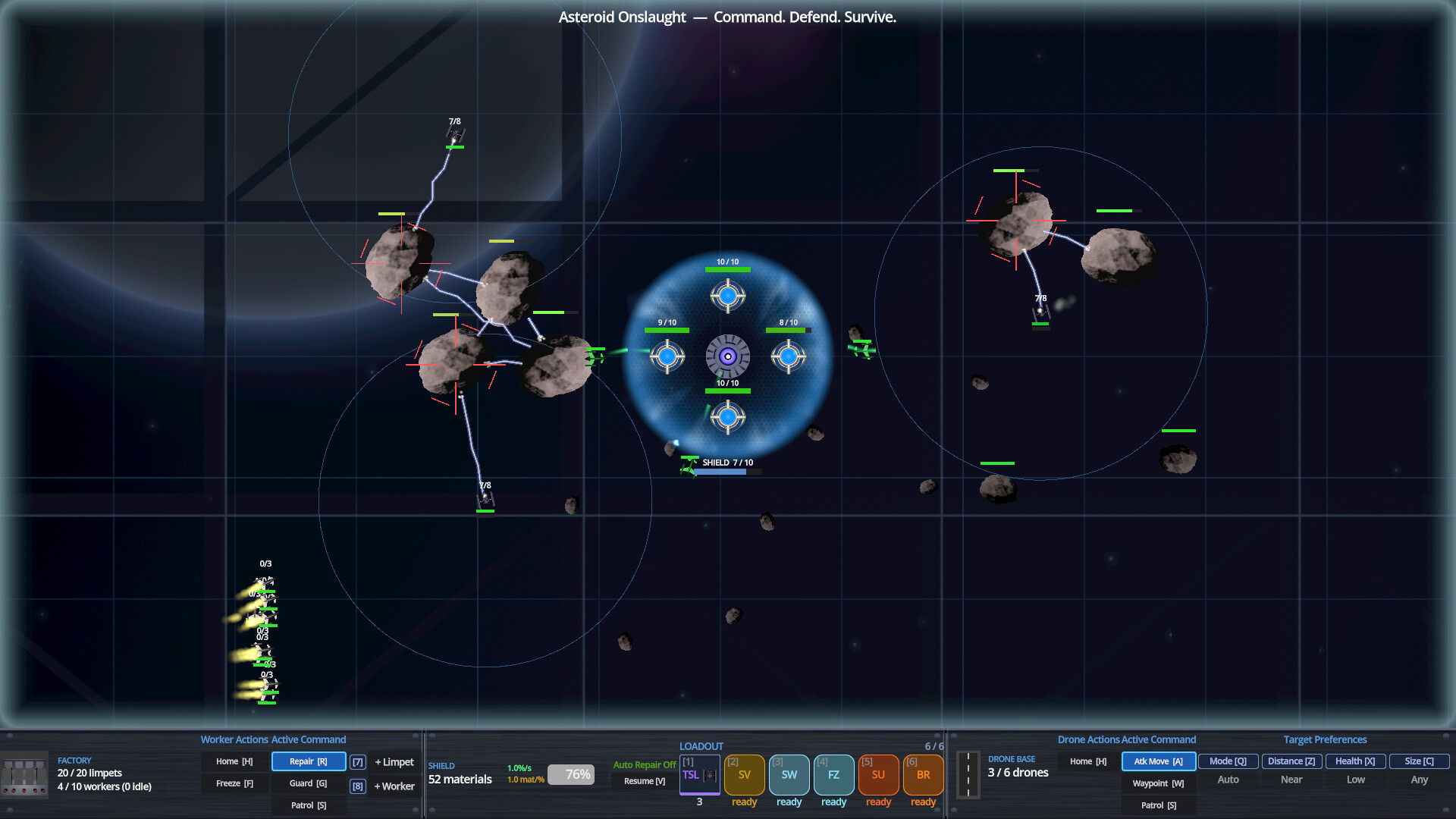 Asteroid Onslaught: Command. Defend. Survive. screenshot #2