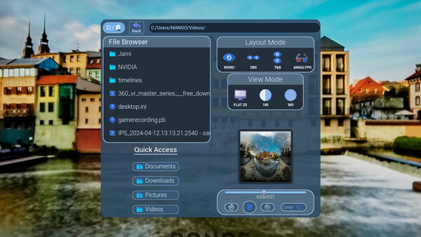 Universal Media Player - VR & Desktop screenshot 1