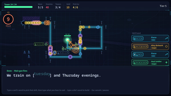 Listening Post: Typing Tower Defense screenshot 2