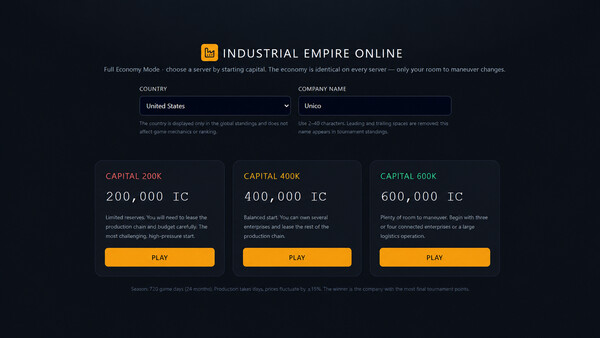 Industrial Empire Online screenshot 1