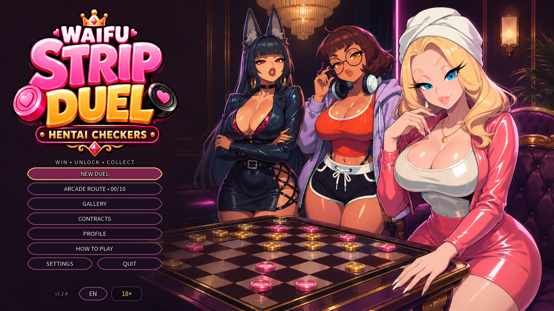 Waifu Strip Duel: Hentai Checkers screenshot 12